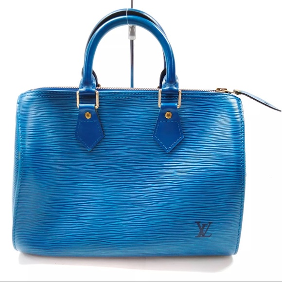 Louis Vuitton LV Hand Bag  Speedy 25 Blue Epi - Picture 2 of 8